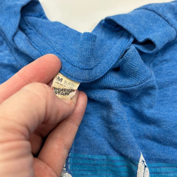 Vintage 80s Screen Stars Washington DC Souvenir Tee T-Shirt M Blue Single Stitch - Picture 4 of 5